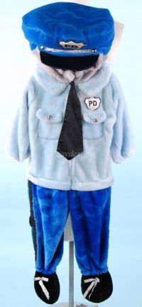 POLICE OFFICER Plush Blue Costume Todder Sz 2 - 4